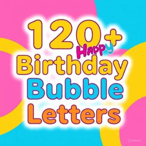 Happy Birthday Bubble Letters